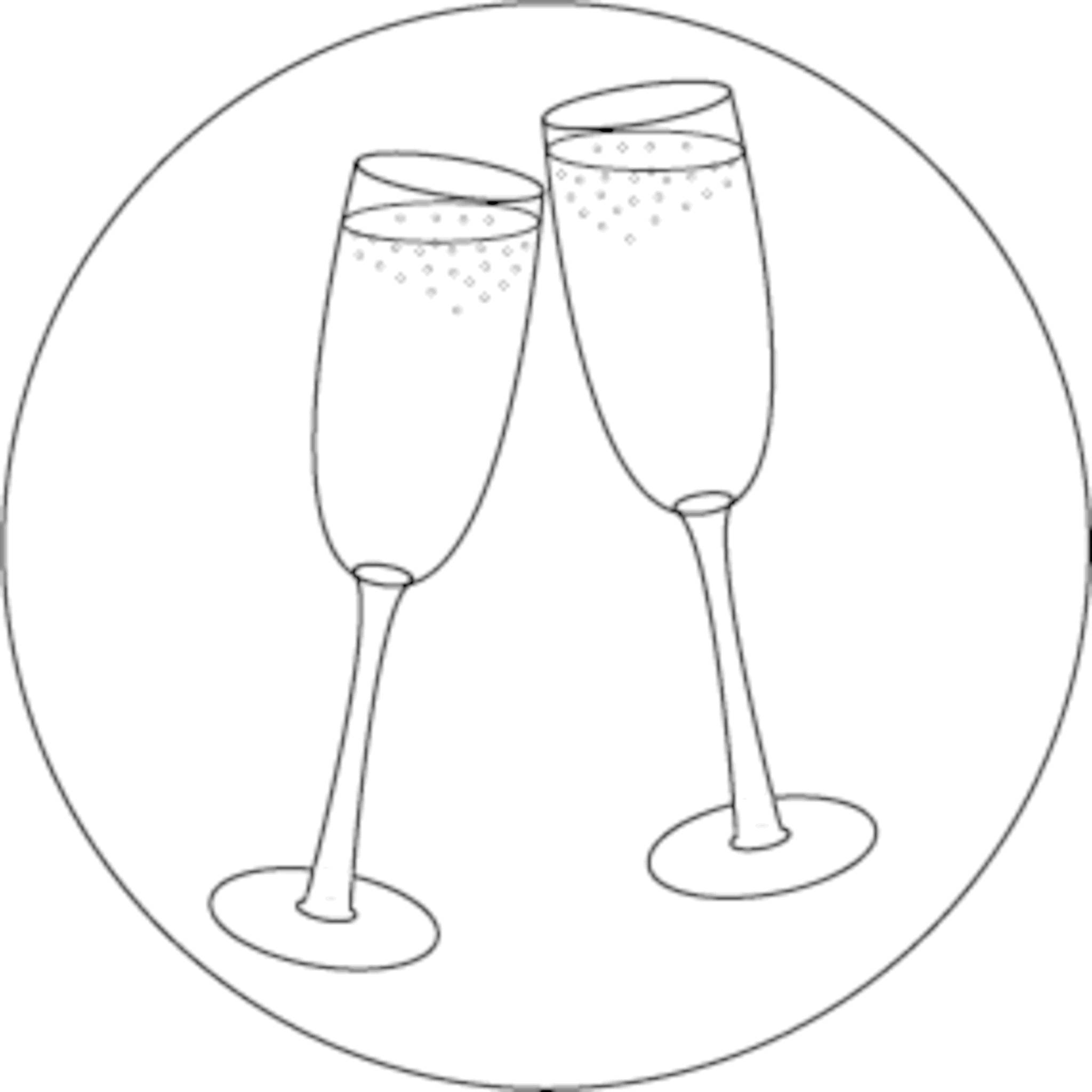 Jacques Herbin 3x Siegelplatte aus Messing, ø24mm - Champagnergläser 40499T