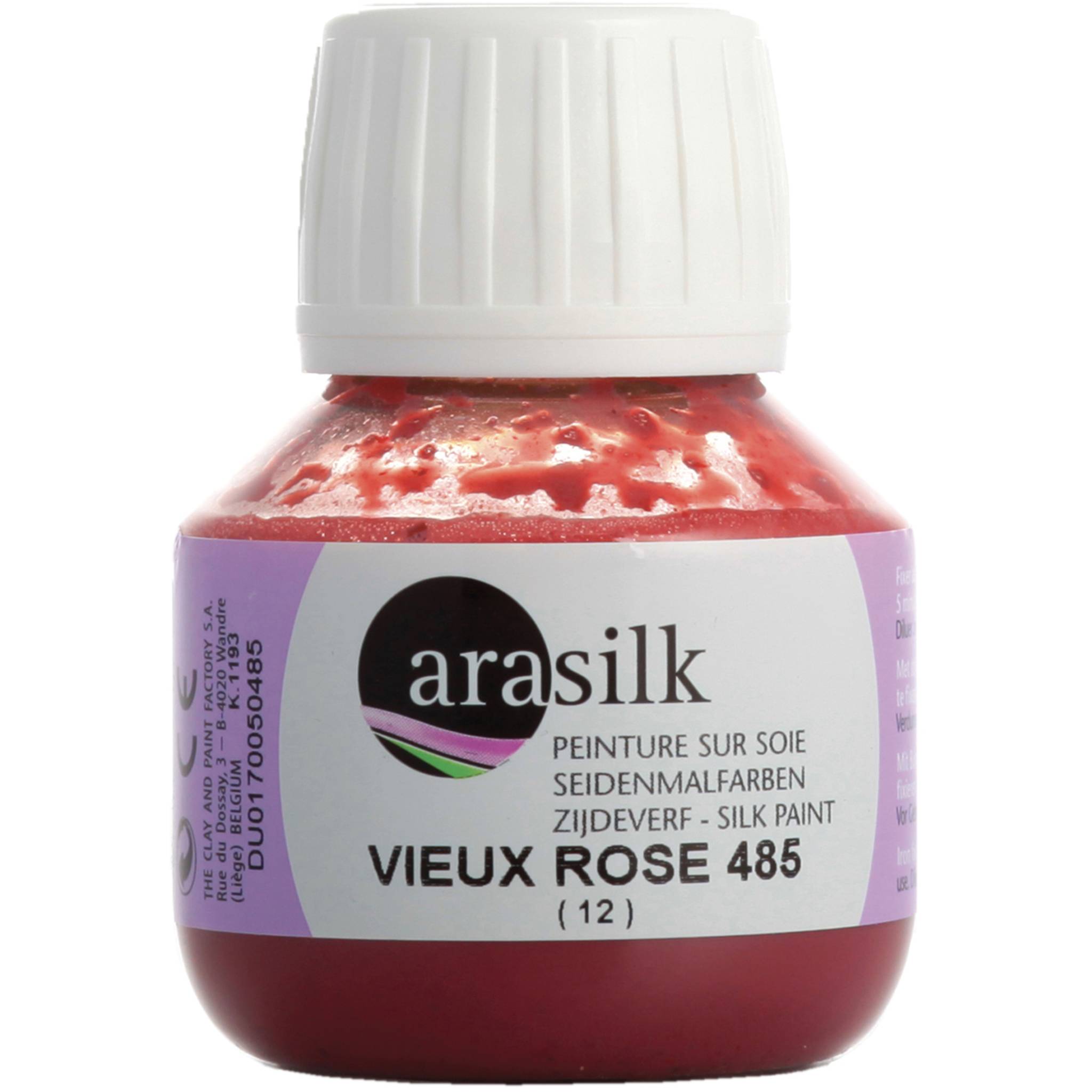 H Dupont 3x Arasilk 50ml, Seidenmalfarbe, Altrosa - Altrosa DU0170050485C