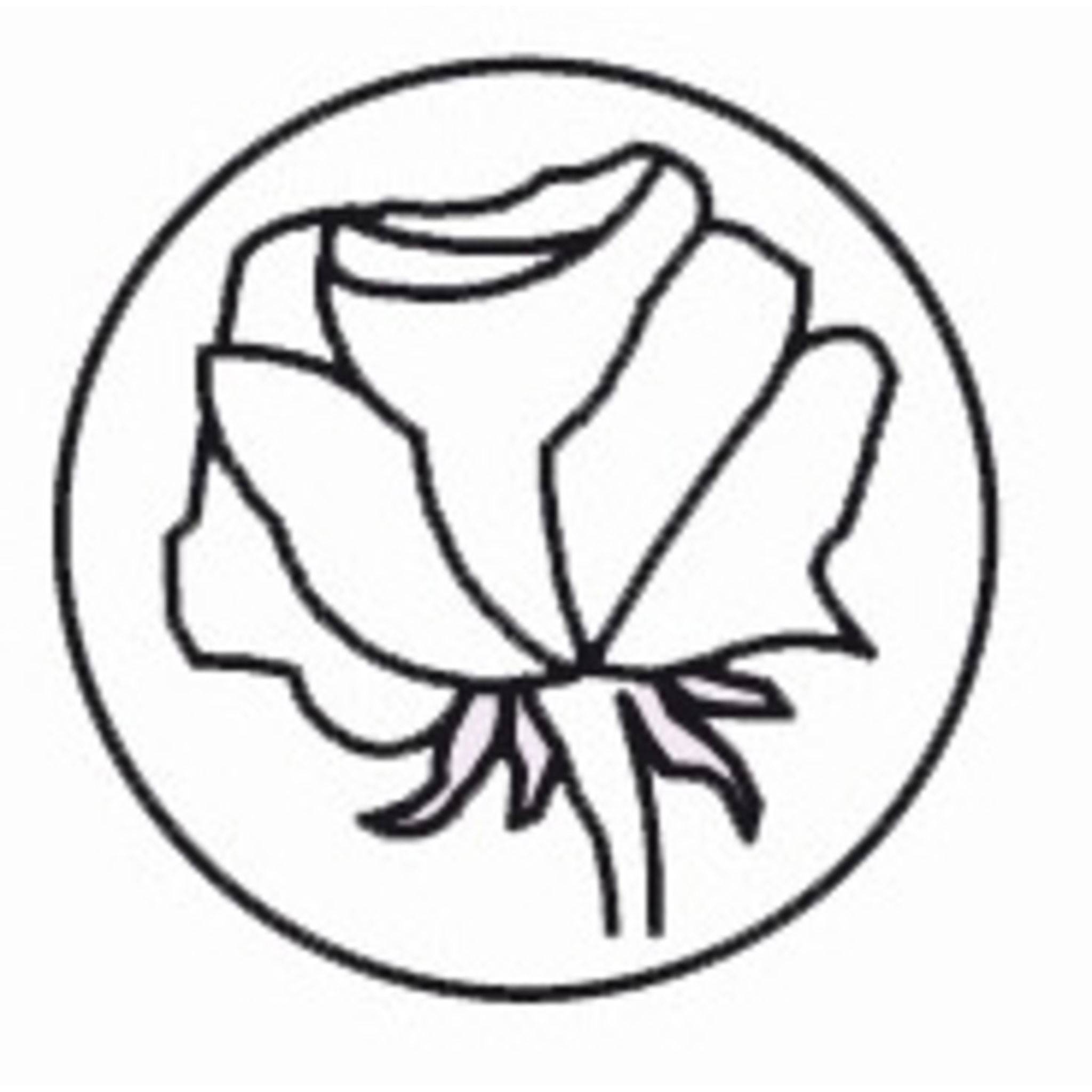 Jacques Herbin 3x Rundes Siegel mit Holzgriff, Symbol - Rose 40230T