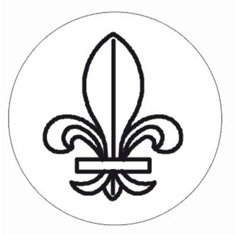 Jacques Herbin 3x Rundes Siegel mit Holzgriff, Symbol - Lilie Blume 40250T