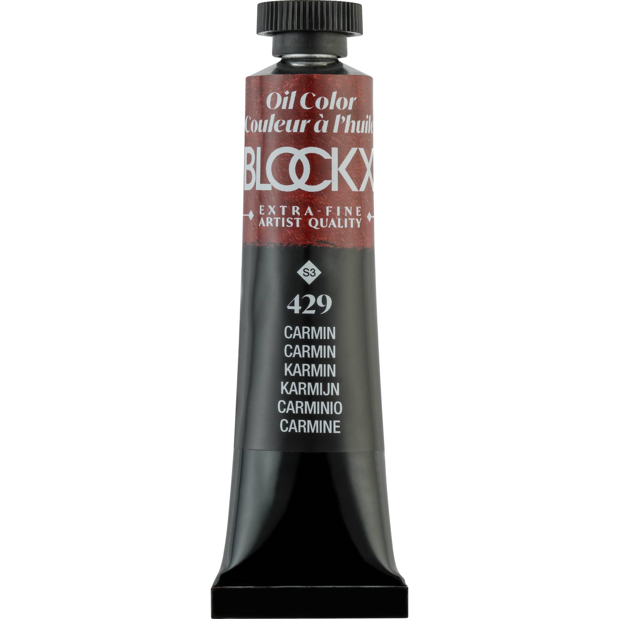 Blockx 3x Ölfarbe, Karminrot, Tube 20ml - Karmin 212429BXC