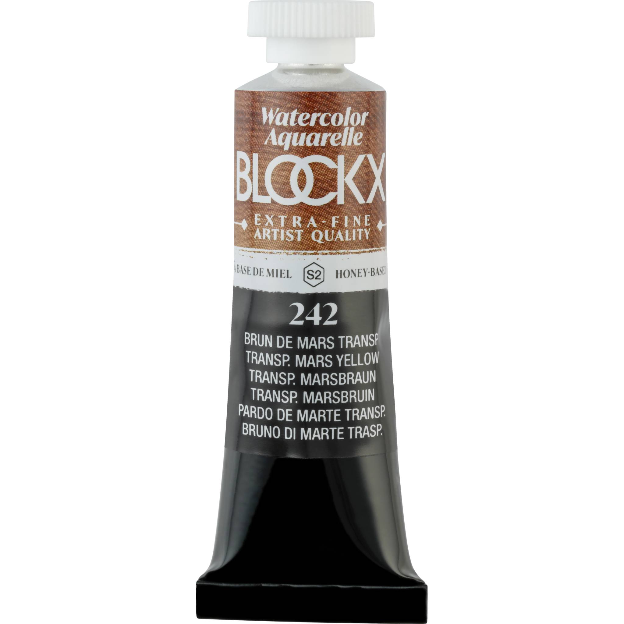 Blockx 3x Aquarellfarbe, Tube 15ml Marsbraun transparent 44242BXC