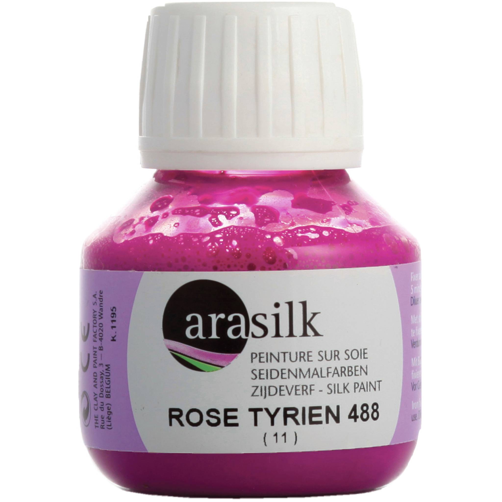 H Dupont 3x Arasilk 50ml Seidenmalfarbe, Tyrian Rosa Tyrische Rose DU0170050488C