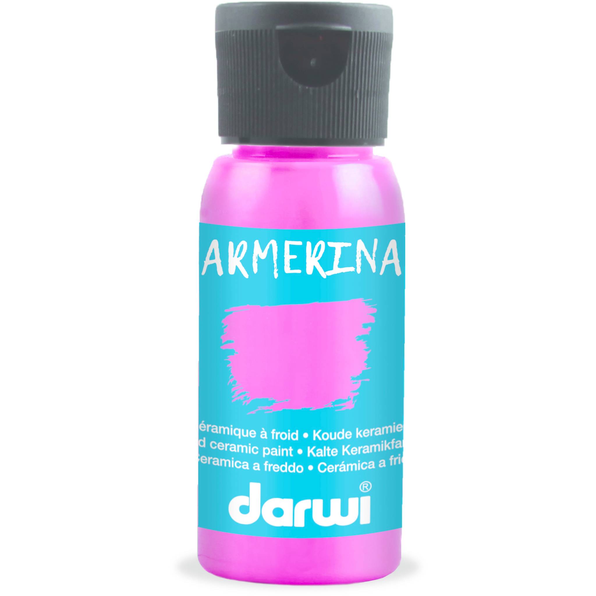Darwi 4x DARWI Kalte Keramikfarbe, Flasche 50ml, Rosa - Rosa DA0380050475C