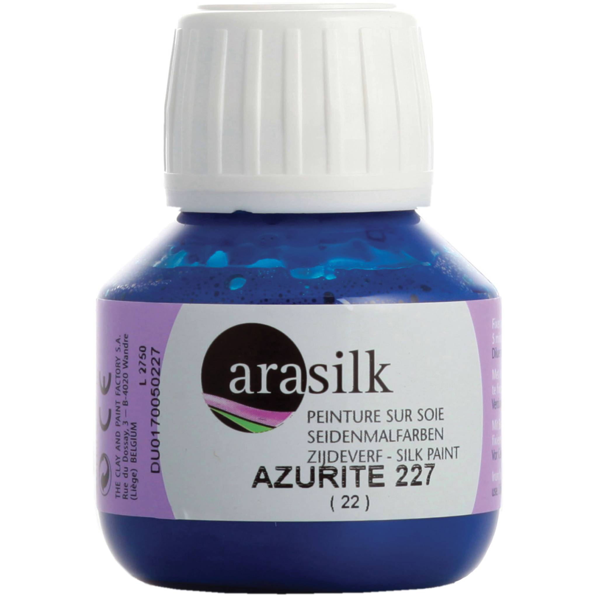 H Dupont 3x Arasilk 50ml, Seidenmalfarbe, Azurit - Azurite DU0170050227C
