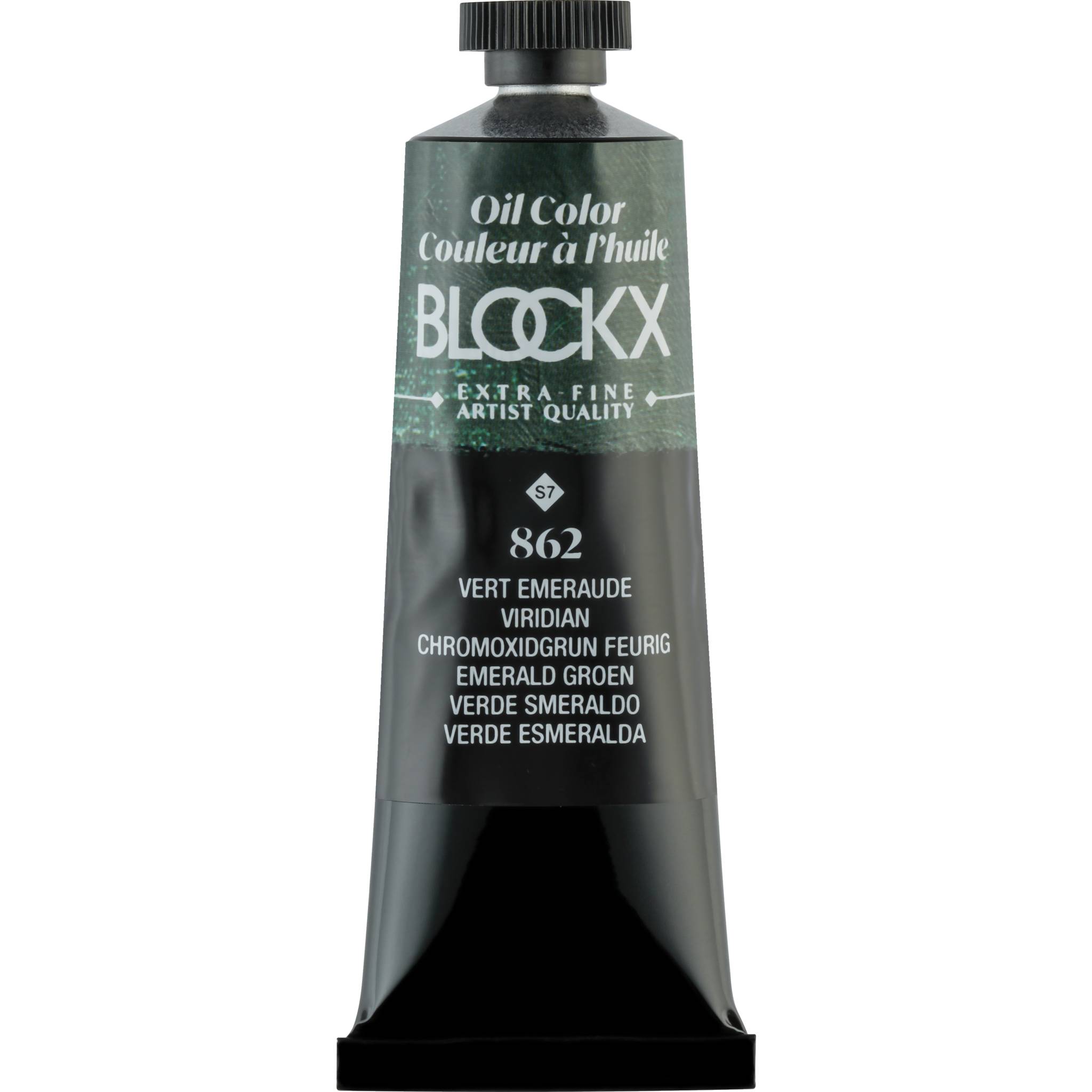 Blockx 3x Ölfarbe, Chromoxidgrün feurig - Tube 35ml - Smaragdgrün| 213862BXC