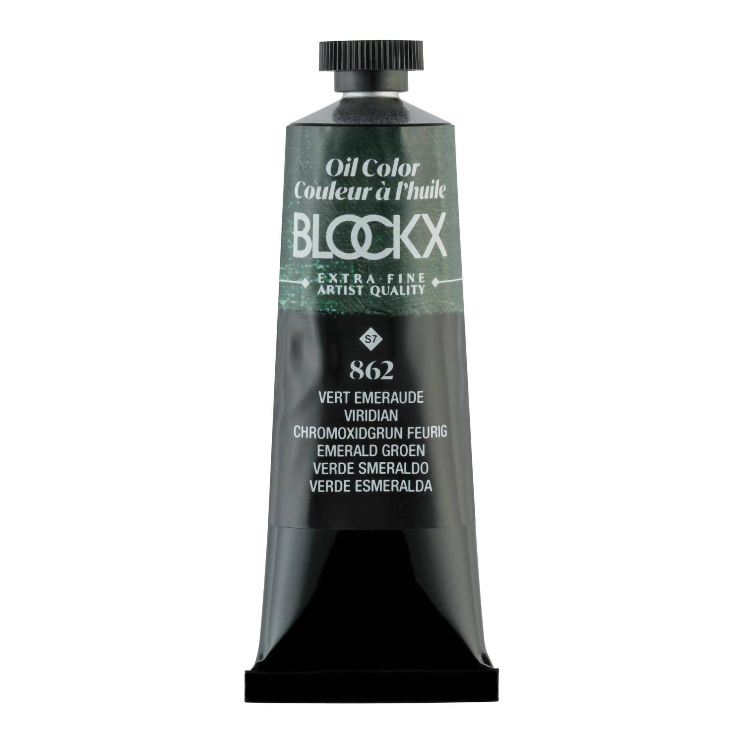 Blockx 3x Ölfarbe, Chromoxidgrün feurig - Tube 35ml - Smaragdgrün| 213862BXC