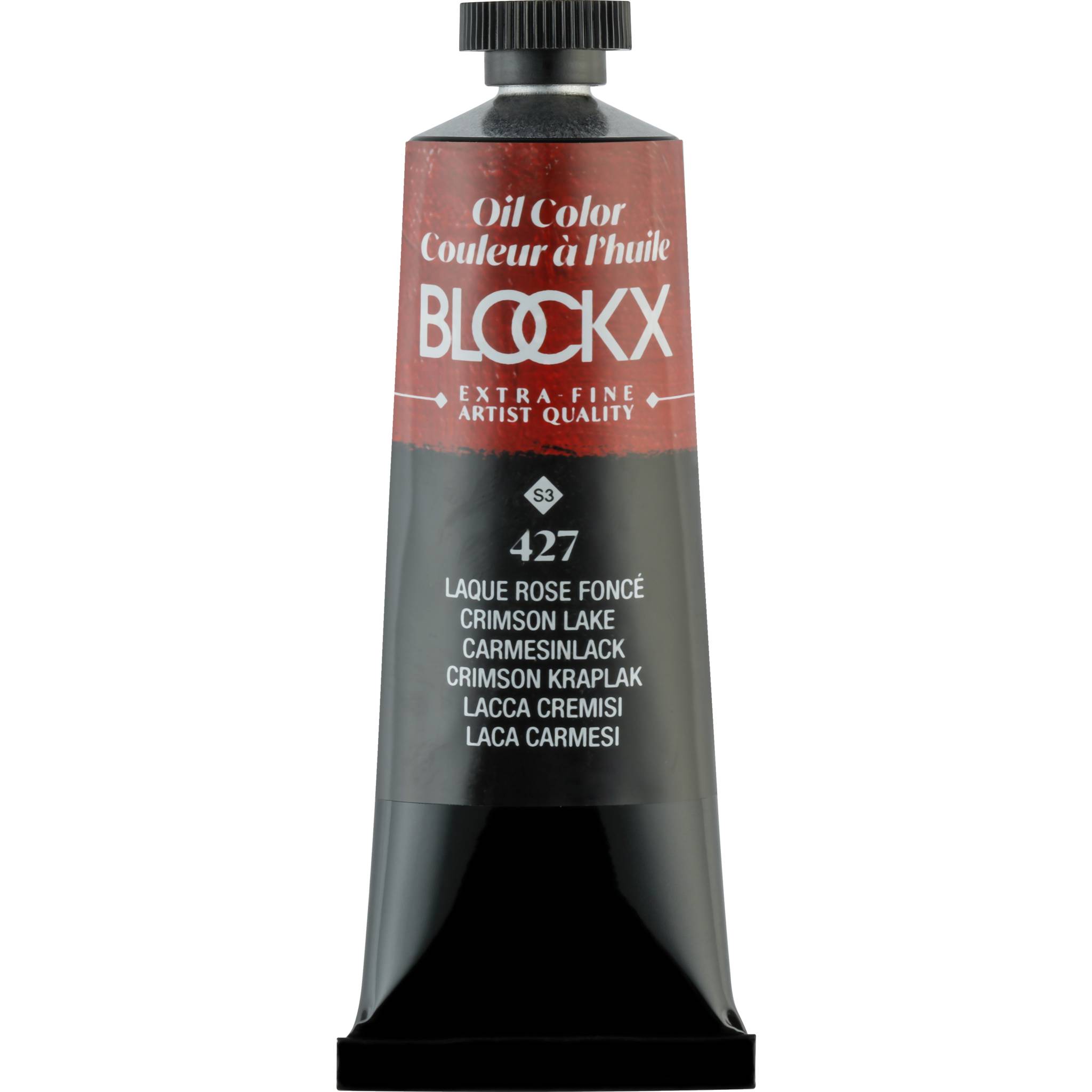 Blockx 3x Ölfarbe, Lackrosa dunkel - Tube 35ml - Rosalack dunkel 213427BXC