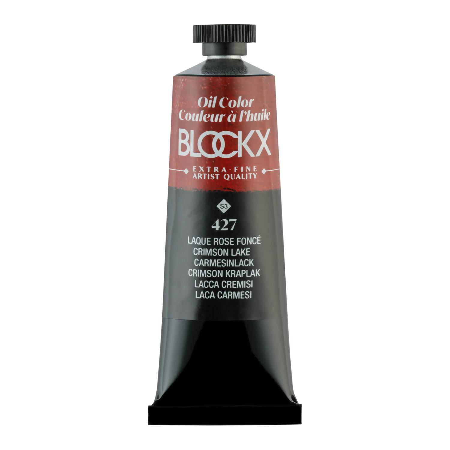 Blockx 3x Ölfarbe, Lackrosa dunkel - Tube 35ml - Rosalack dunkel 213427BXC