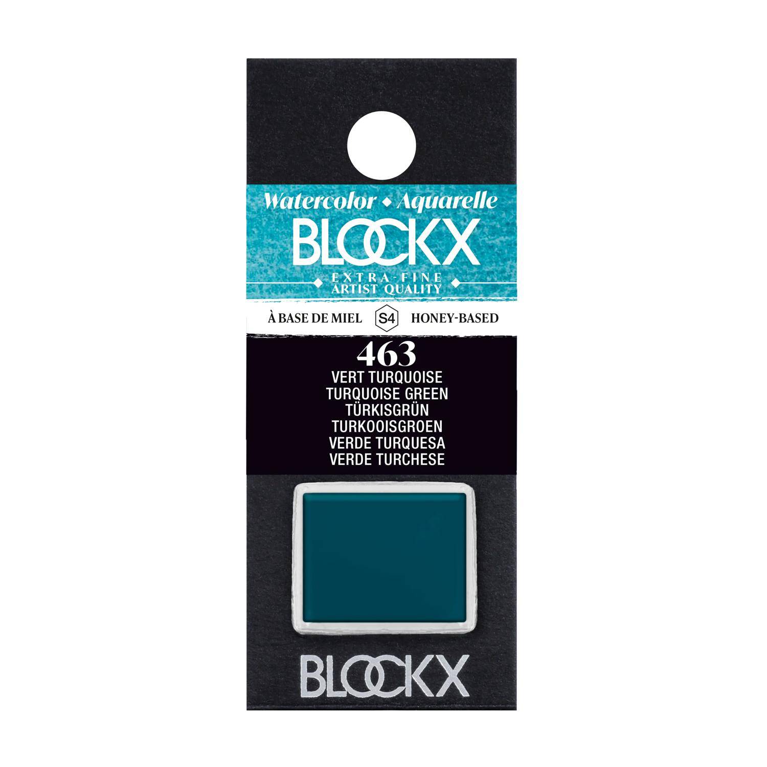 Blockx 3x Aquarellfarbe, Türkisgrün - 1/2 Näpfchen 1,5ml - Türkisgrün 41463BXC