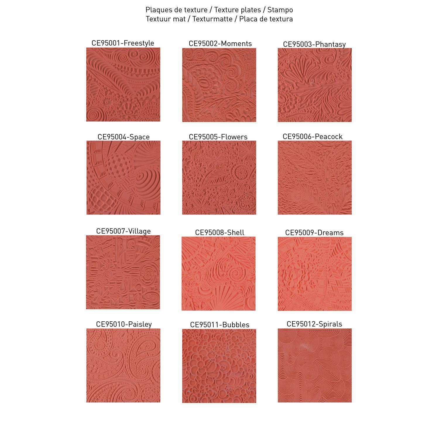 Cernit 10x Texturmatte, Freestyle - Grau CE95001C