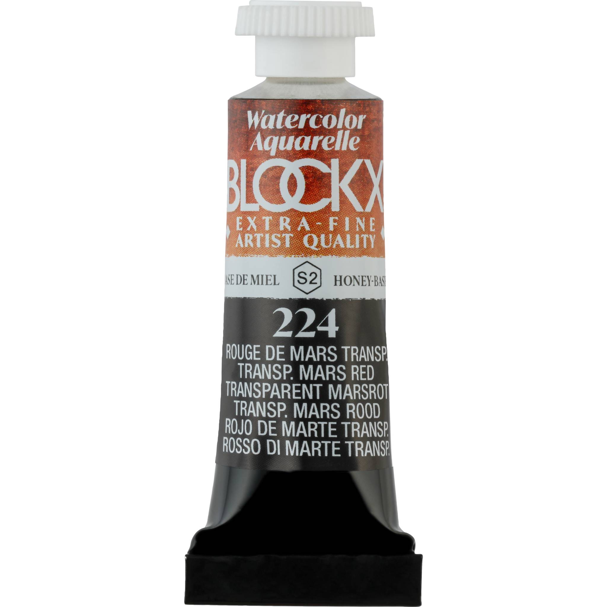 Blockx 3x Aquarellfarbe, Tube 5ml Marsrot transparent 43224BXC