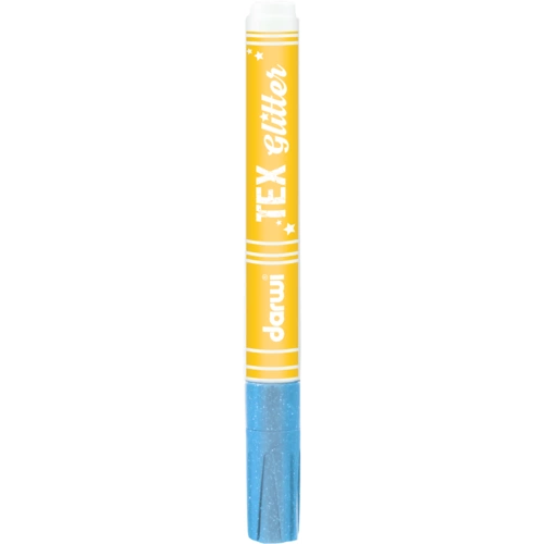Darwi 6x Textilmarker Glitter, Spitze 2mm, 6ml, Perlmuttblau DA0140013200C Darwi 6x Textilmarker Glitter, Spitze 2mm, 6ml, Perlmuttblau DA0140013200C