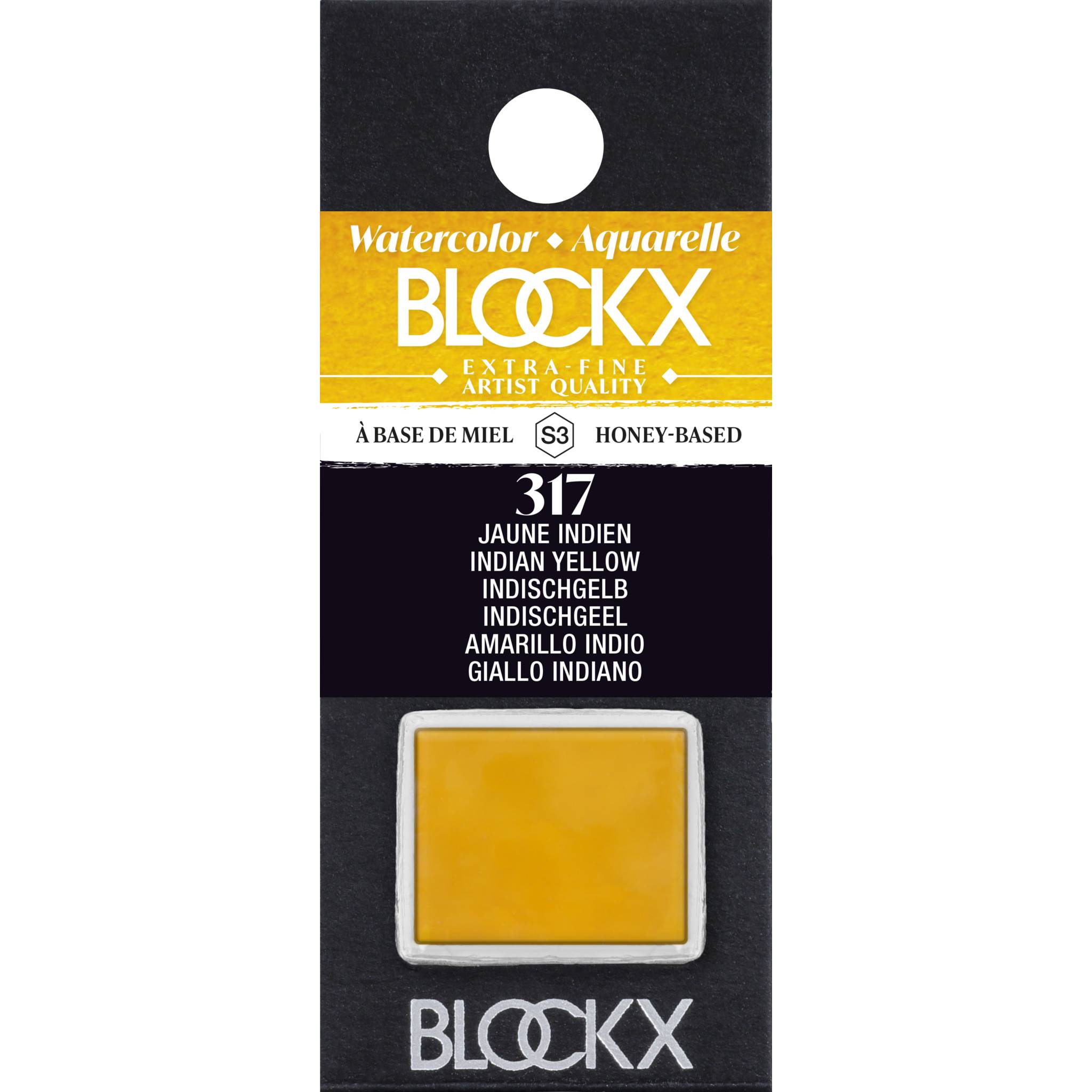 Blockx 3x Aquarellfarbe, Indischgelb - 1/2 Näpfchen 1,5ml - Indischgelb 41317BXC
