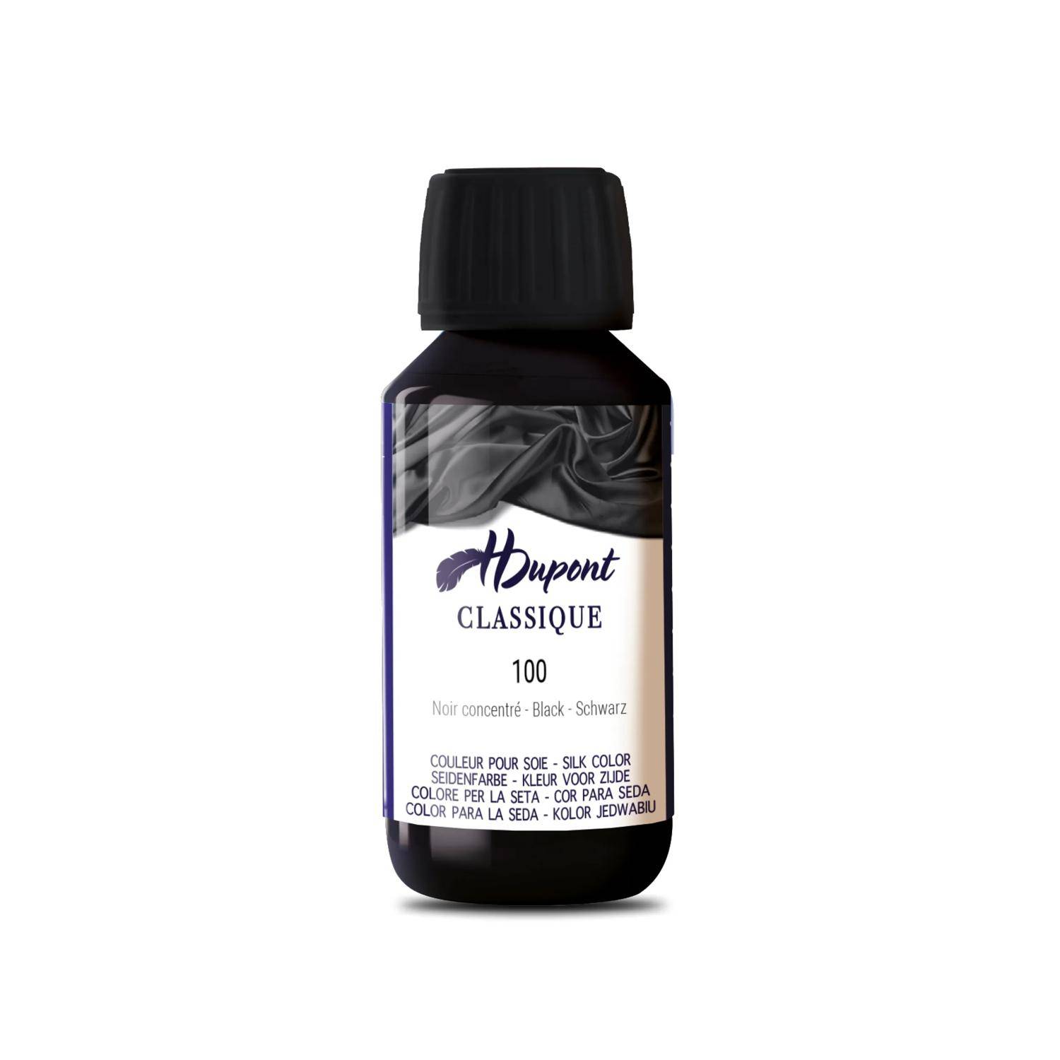 H Dupont 3x classique 125ml, Seidenmalfarbe, Schwarz - DU0600125100C