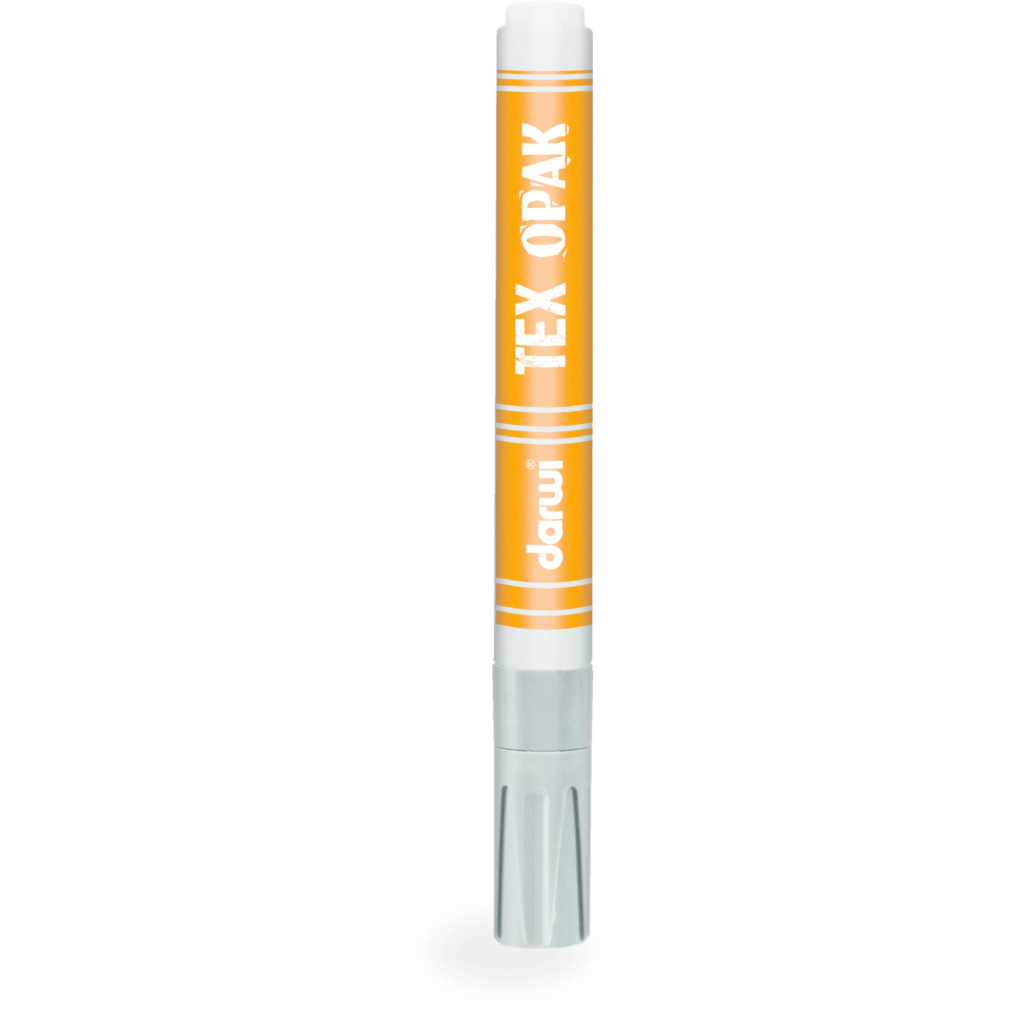 Darwi 6x Textilmarker opak, Spitze 2mm, Inhalt 6ml, Silber Silber DA0160013080C