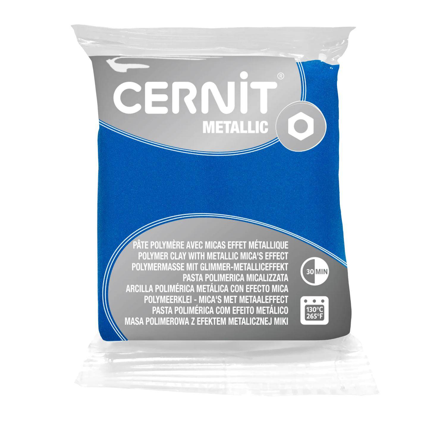 Cernit 6x Metallic 56g, Blau - Blau CE0870056200C