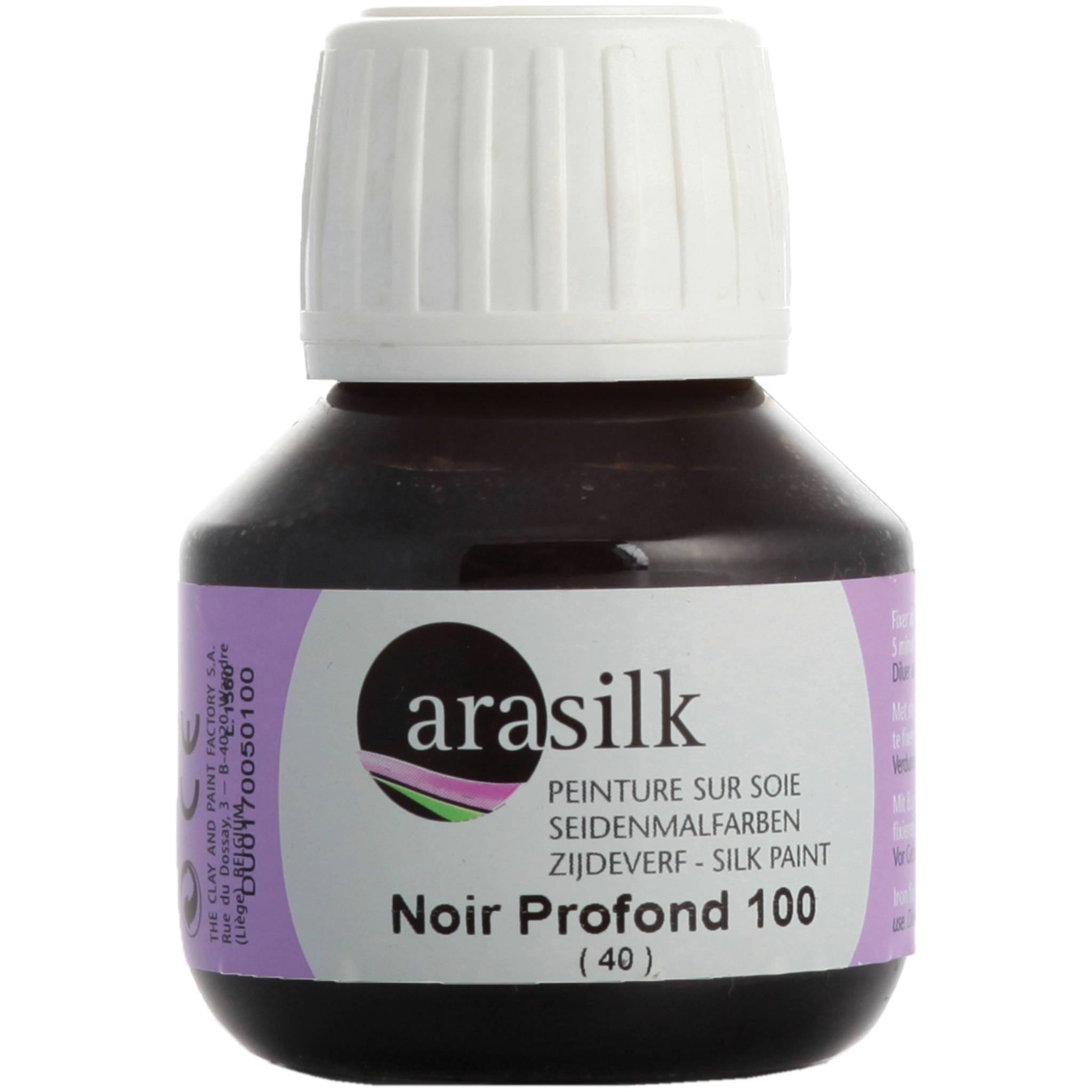 H Dupont 3x Arasilk 50ml, Seidenmalfarbe, Tiefschwarz Tiefschwarz DU0170050100C