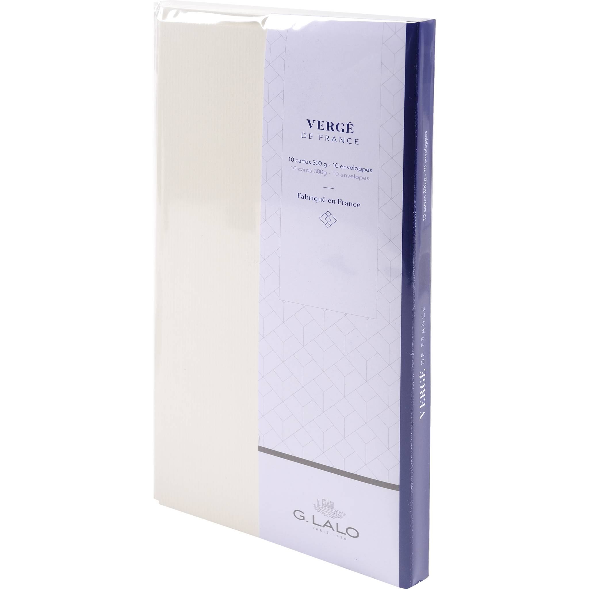 G.Lalo 5x Lalo, Korrespondenzset, 10 Karten und 10 Umschläge - Weiß 25000L
