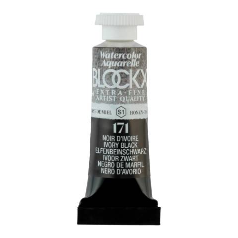 Blockx 3x Aquarellfarbe, Elfenbeinschwarz - Tube 5ml - Elfenbeinschwarz 43171BXC
