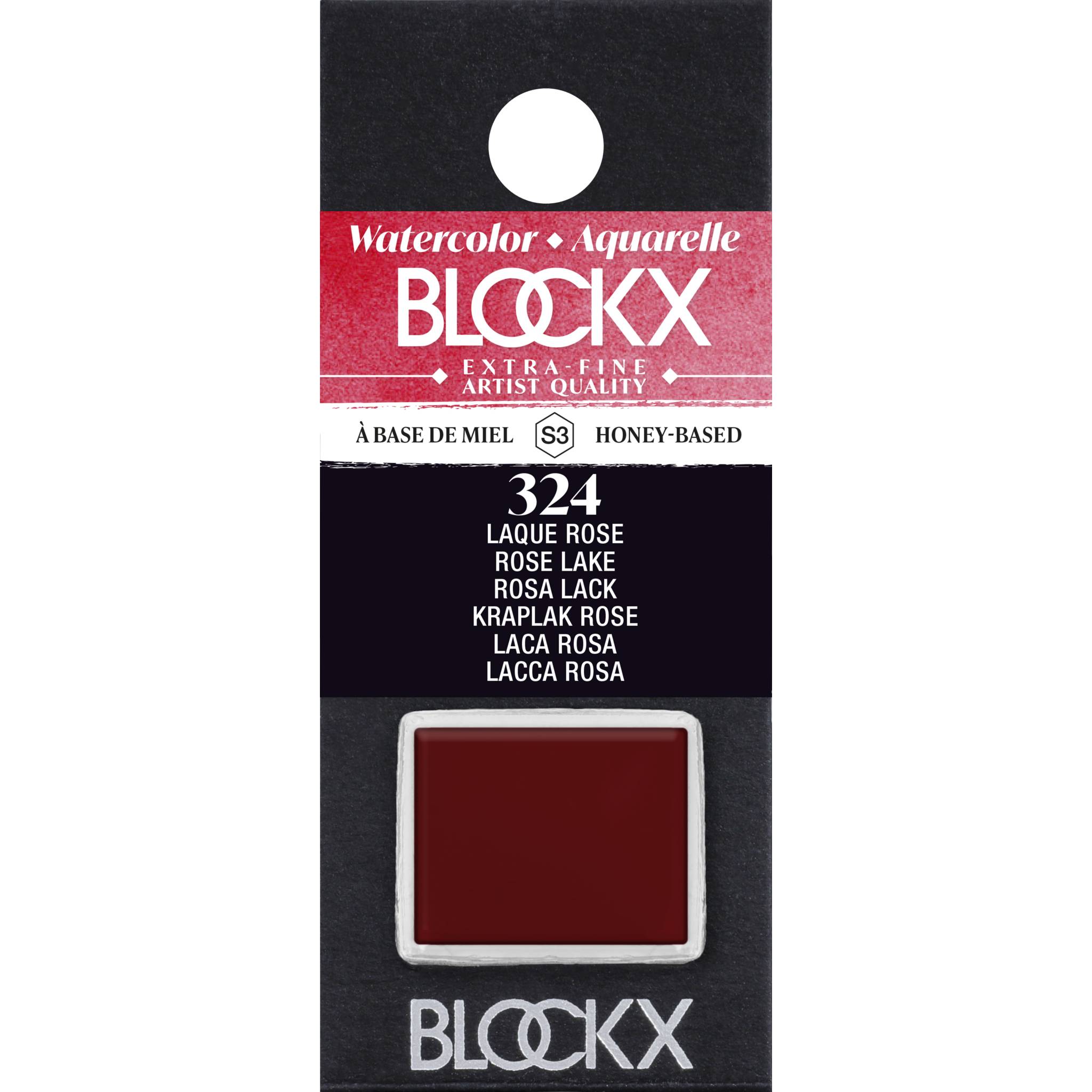 Blockx 3x Aquarellfarbe, Rosalack - 1/2 Näpfchen 1,5ml - Lackrosa 41324BXC