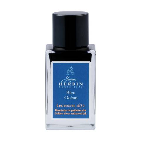 Jacques Herbin 3x 1670 Tinte bleu ocean 15ml - Bleu Océan 16018JT