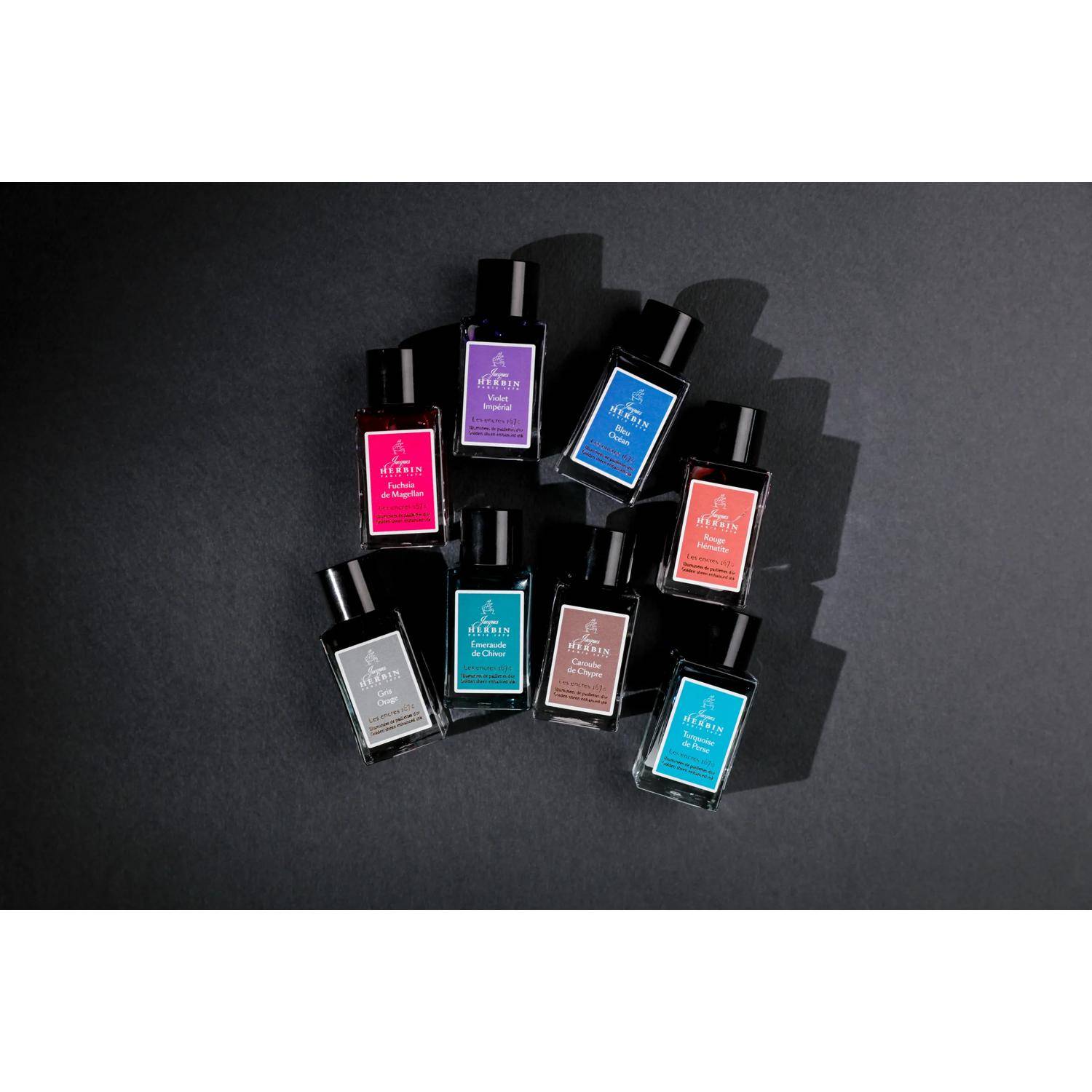 Jacques Herbin 3x 1670 Tinte Rouge hematite 15ml - Rouge hématite 16026JT