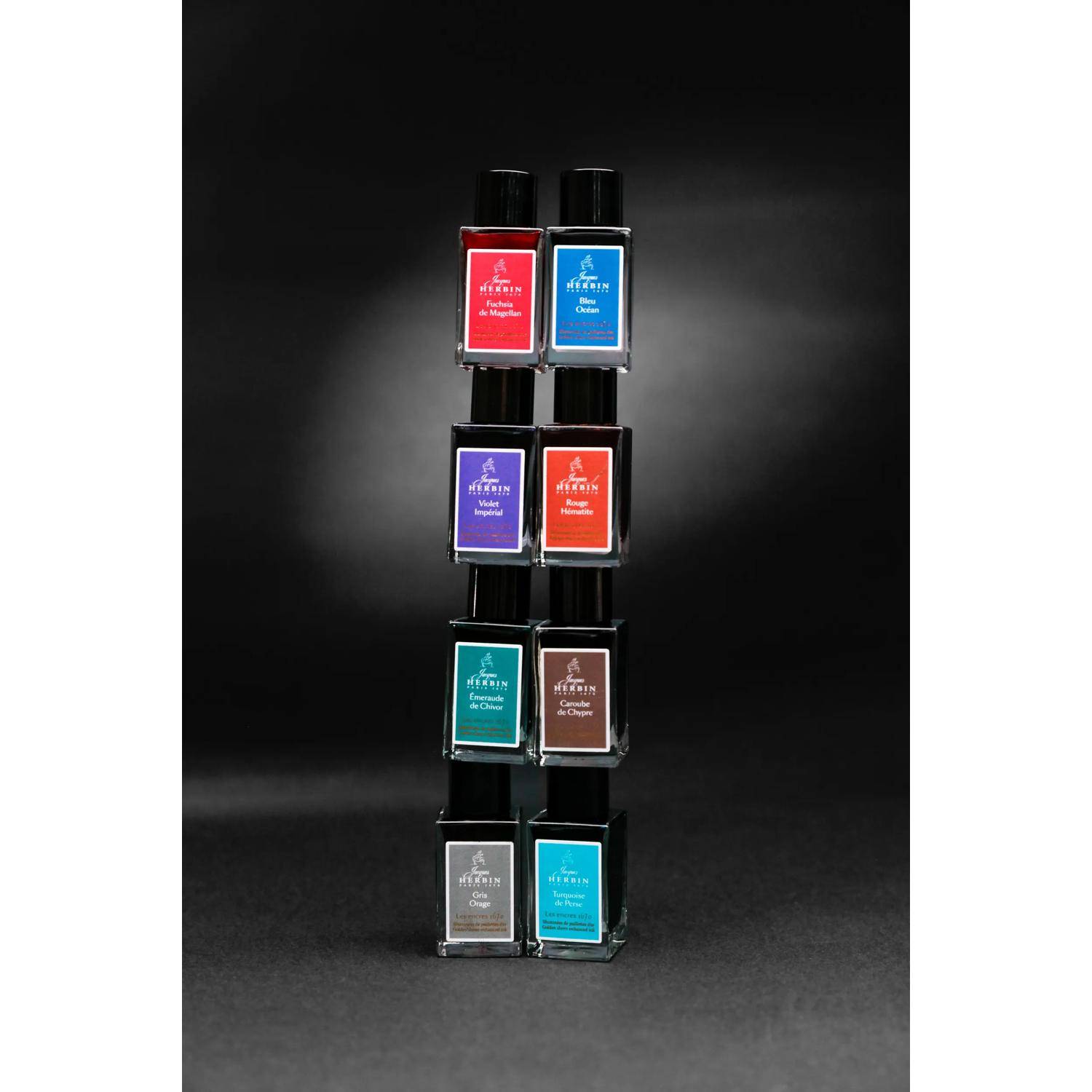 Jacques Herbin 3x 1670 Tinte Rouge hematite 15ml - Rouge hématite 16026JT