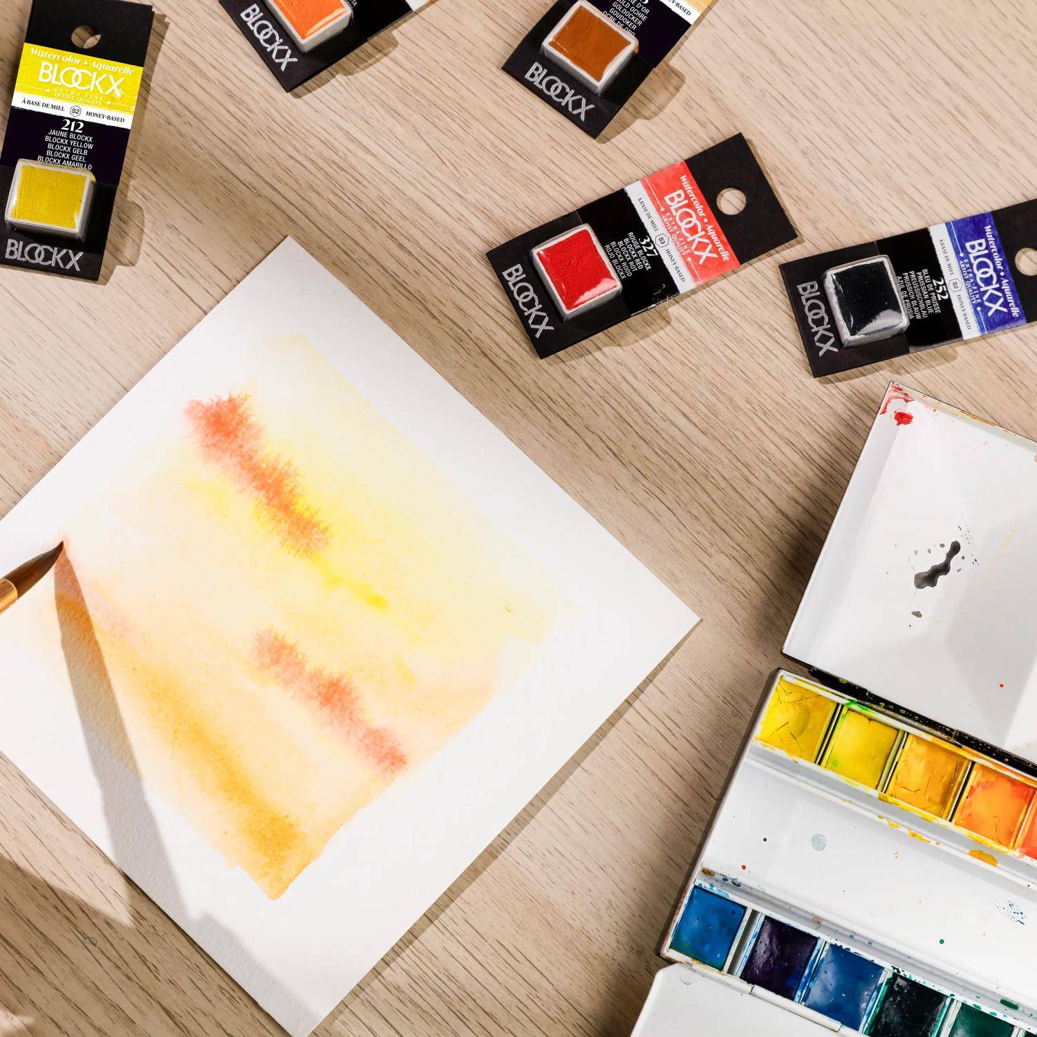 Blockx 3x Aquarellfarbe, Preußischblau 1/2 Näpfchen 1,5ml Preußischblau 41252BXC