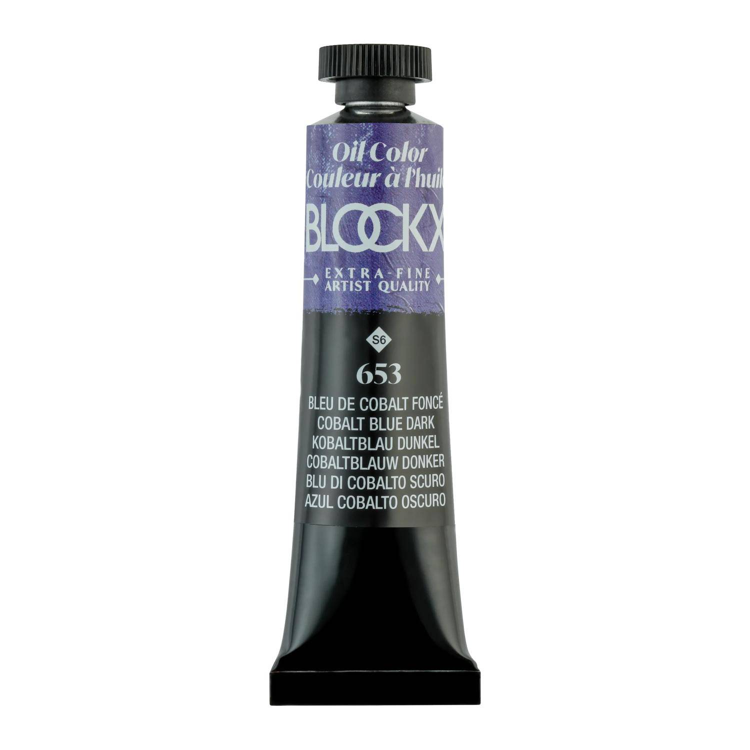 Blockx 3x Ölfarbe, Kobaltblau dunkel, Tube 20ml - Dunkelkobaltblau 212653BXC