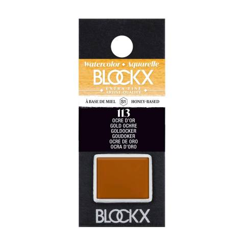 Blockx 3x Aquarellfarbe, Ockergold - 1/2 Näpfchen 1,5ml - Ockergold 41113BXC
