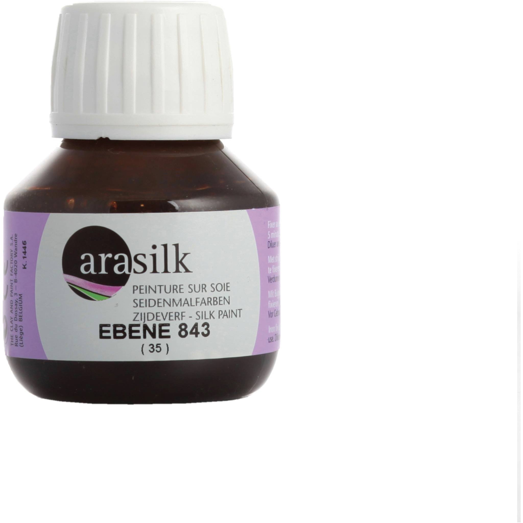 H Dupont 3x Arasilk 50ml, Seidenmalfarbe, Ebenholzbraun - Ebène DU0170050843C