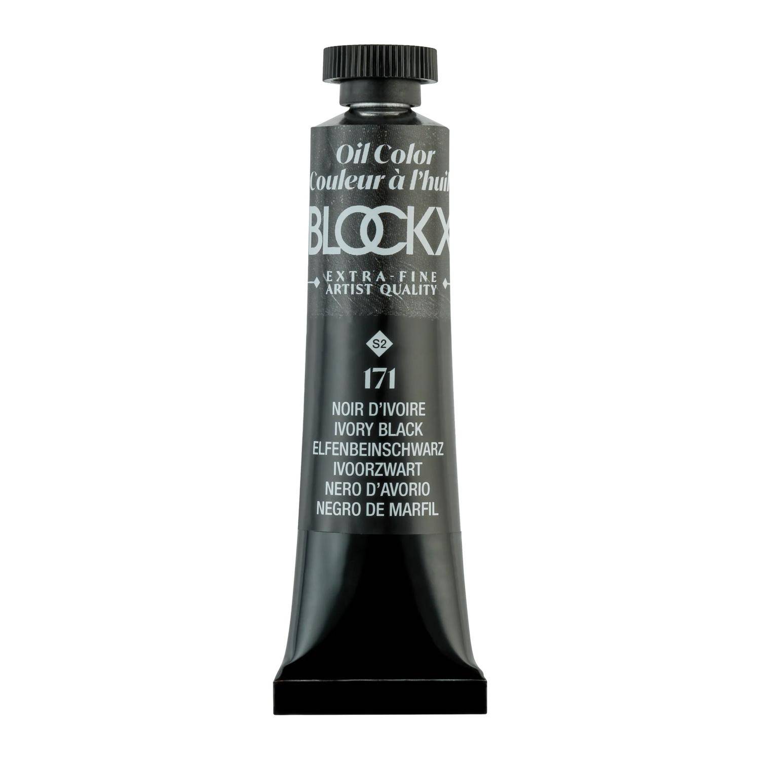 Blockx 3x Ölfarbe, Elfenbeinschwarz, Tube 20ml - Elfenbeinschwarz| 212171BXC