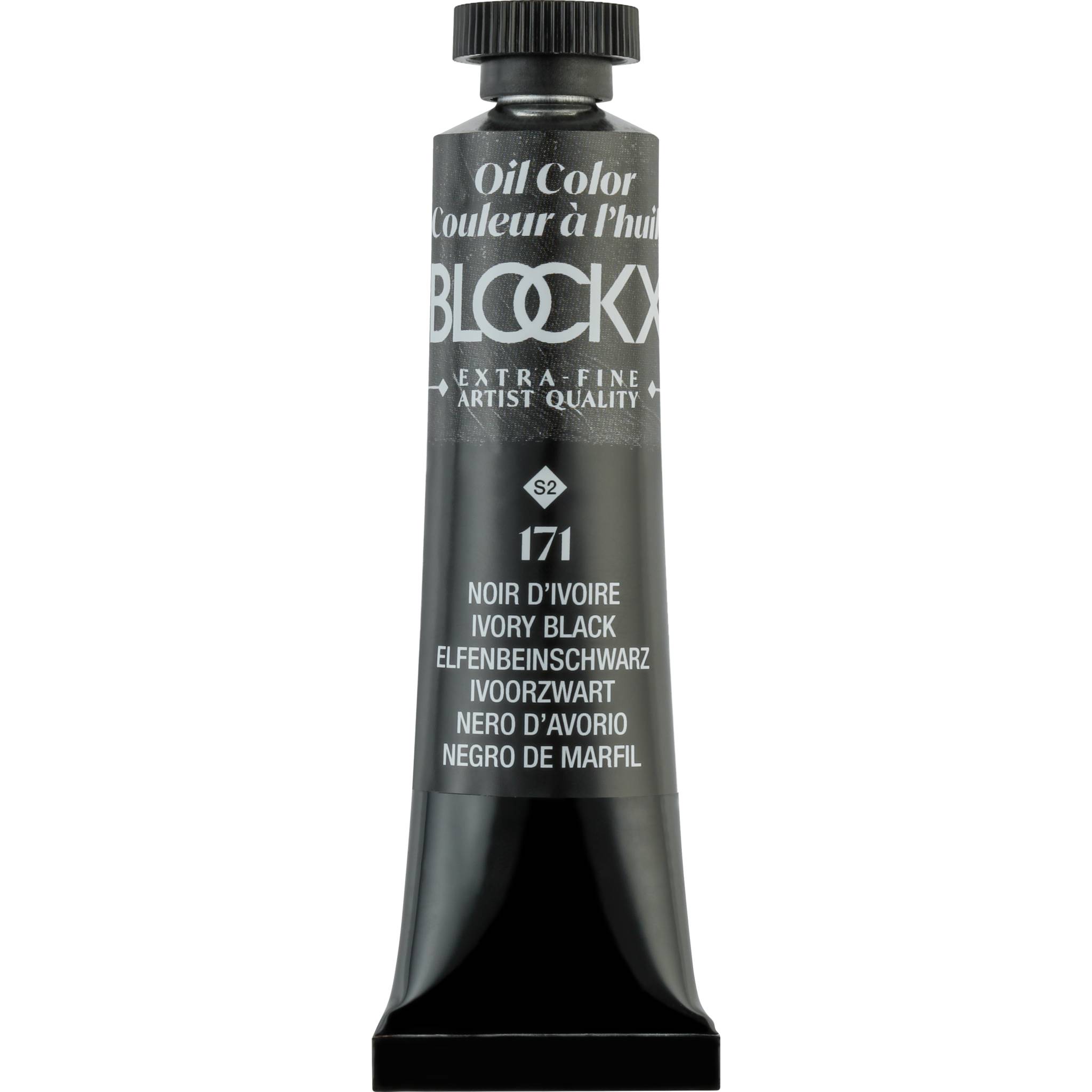 Blockx 3x Ölfarbe, Elfenbeinschwarz, Tube 20ml - Elfenbeinschwarz| 212171BXC