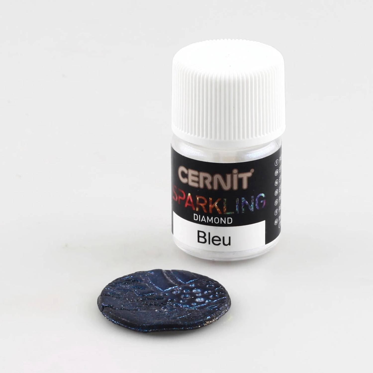 Cernit 6x Sparkling 5g, Diamant Pigmentpulver, Blau - Blau CE6120005200C