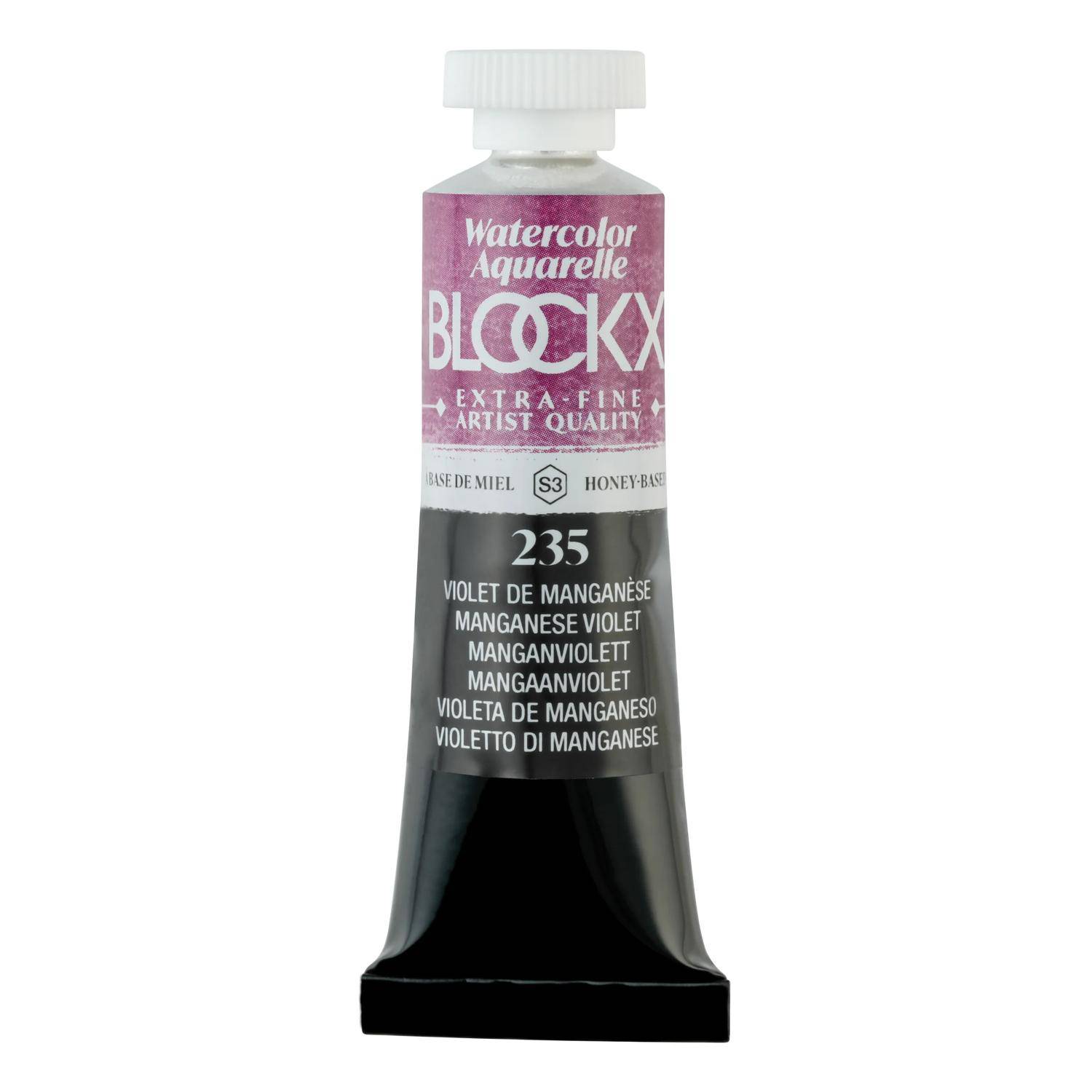 Blockx 3x Aquarellfarbe, Manganviolett - Tube 15ml - Manganviolett 44235BXC