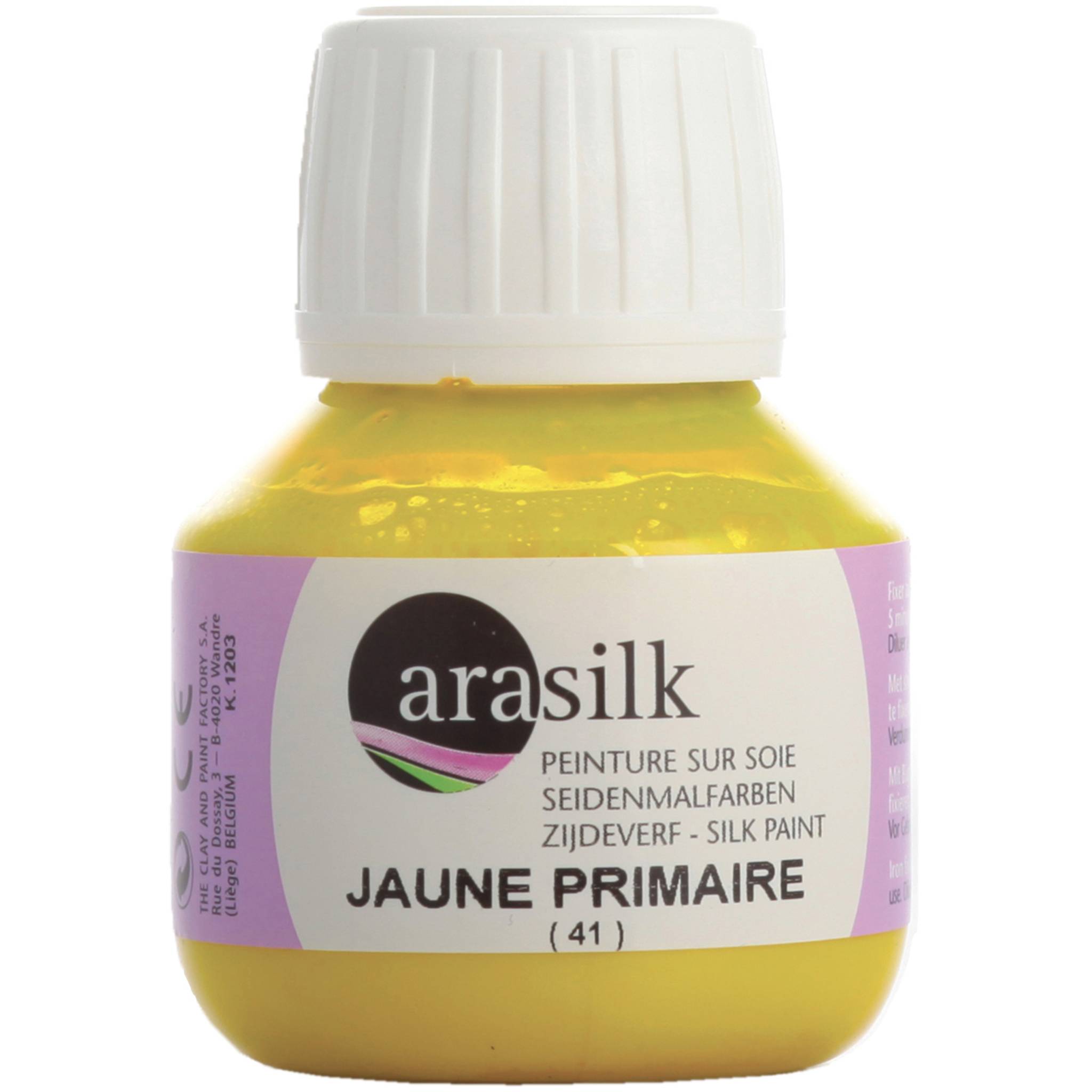 H Dupont 3x Arasilk 50ml, Seidenmalfarbe, Primärgelb - Primärgelb DU0170050717C