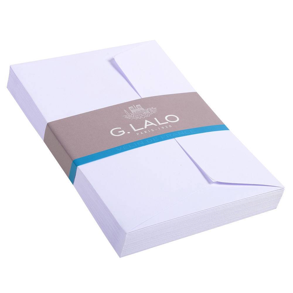 G.Lalo 10x Lalo, Packung 25 Umschlägen selbstklebend, 107x152mm - Weiß 52700L