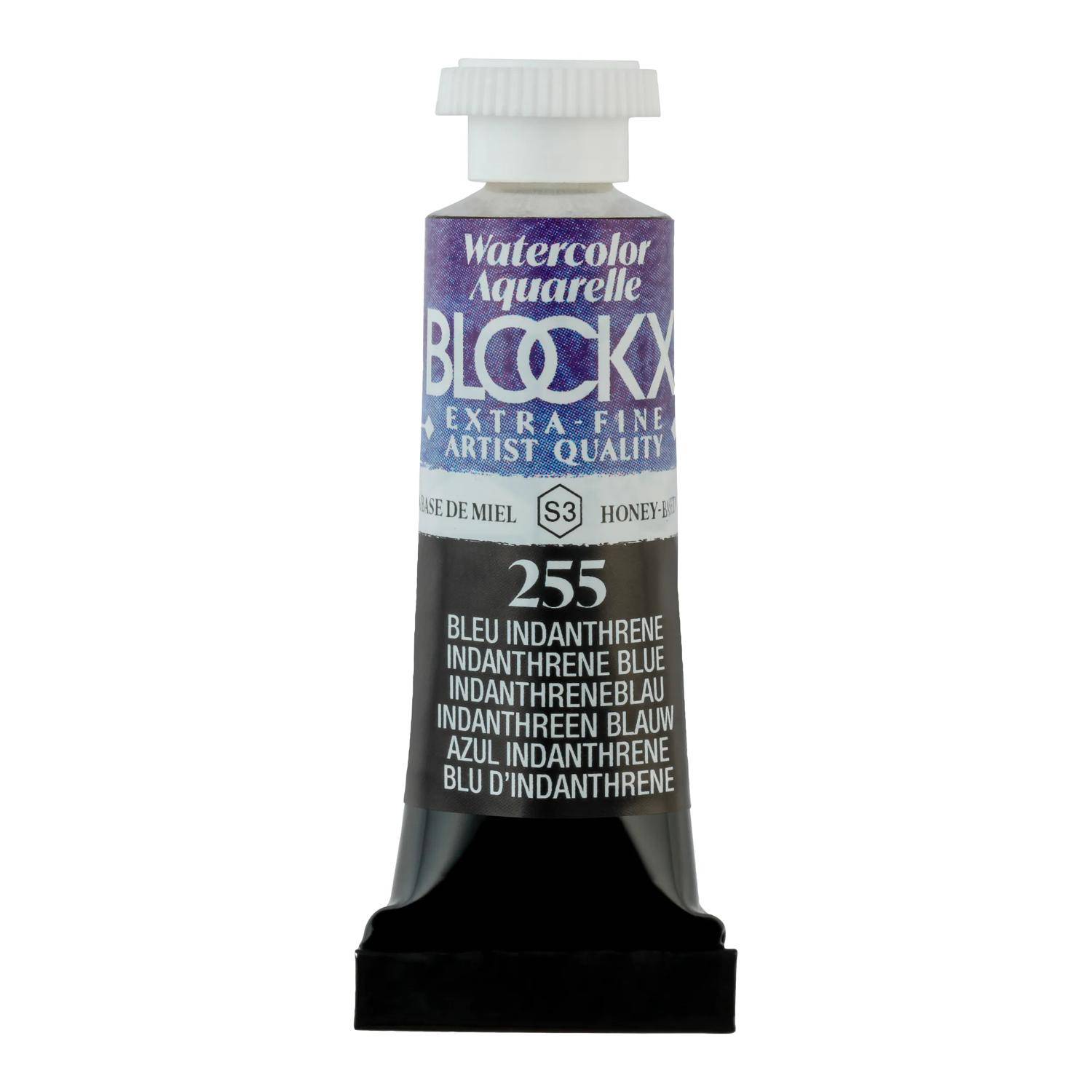 Blockx 3x Aquarellfarbe, Indanthrenblau - Tube 5ml - Indanthrenblau 43255BXC