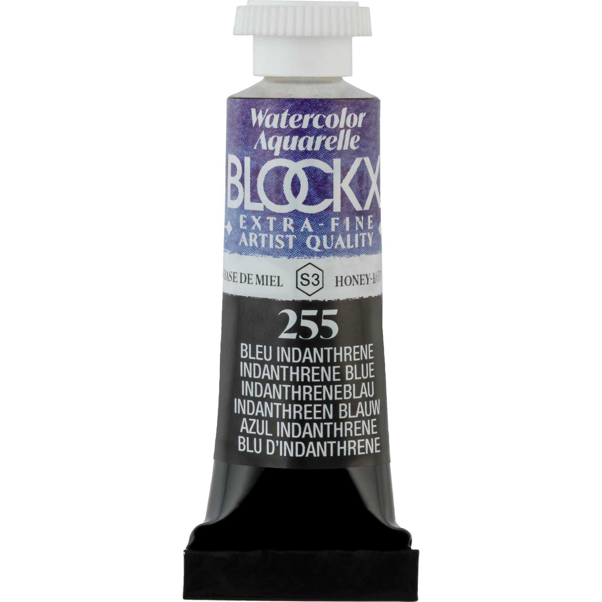 Blockx 3x Aquarellfarbe, Indanthrenblau - Tube 5ml - Indanthrenblau 43255BXC