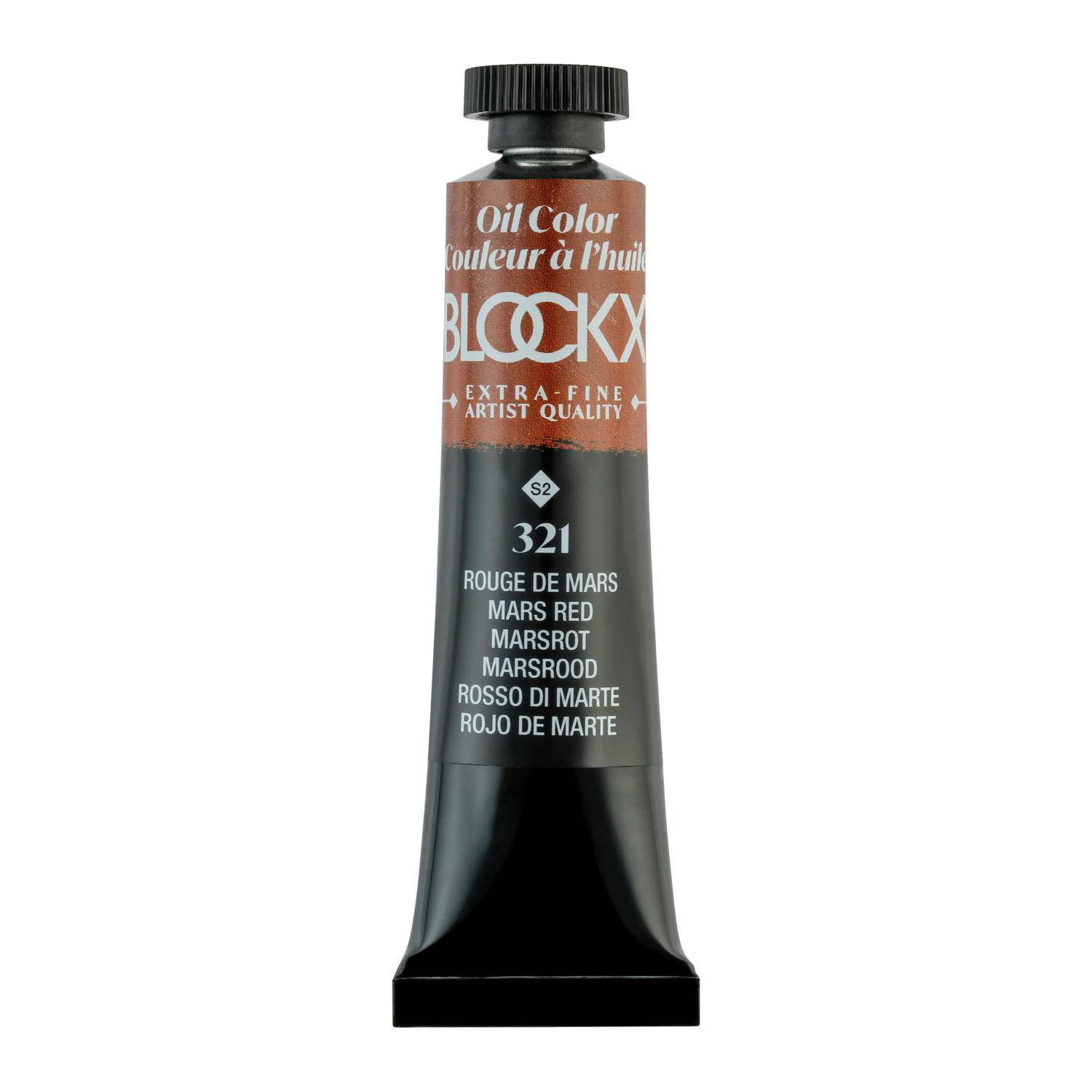 Blockx 3x Ölfarbe, Marsrot, Tube 20ml - Marsrot 212321BXC