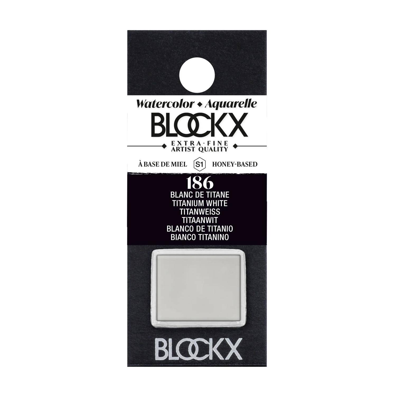 Blockx 3x Aquarellfarbe, Titanweiß - 1/2 Näpfchen 1,5ml - Titanweiß 41186BXC
