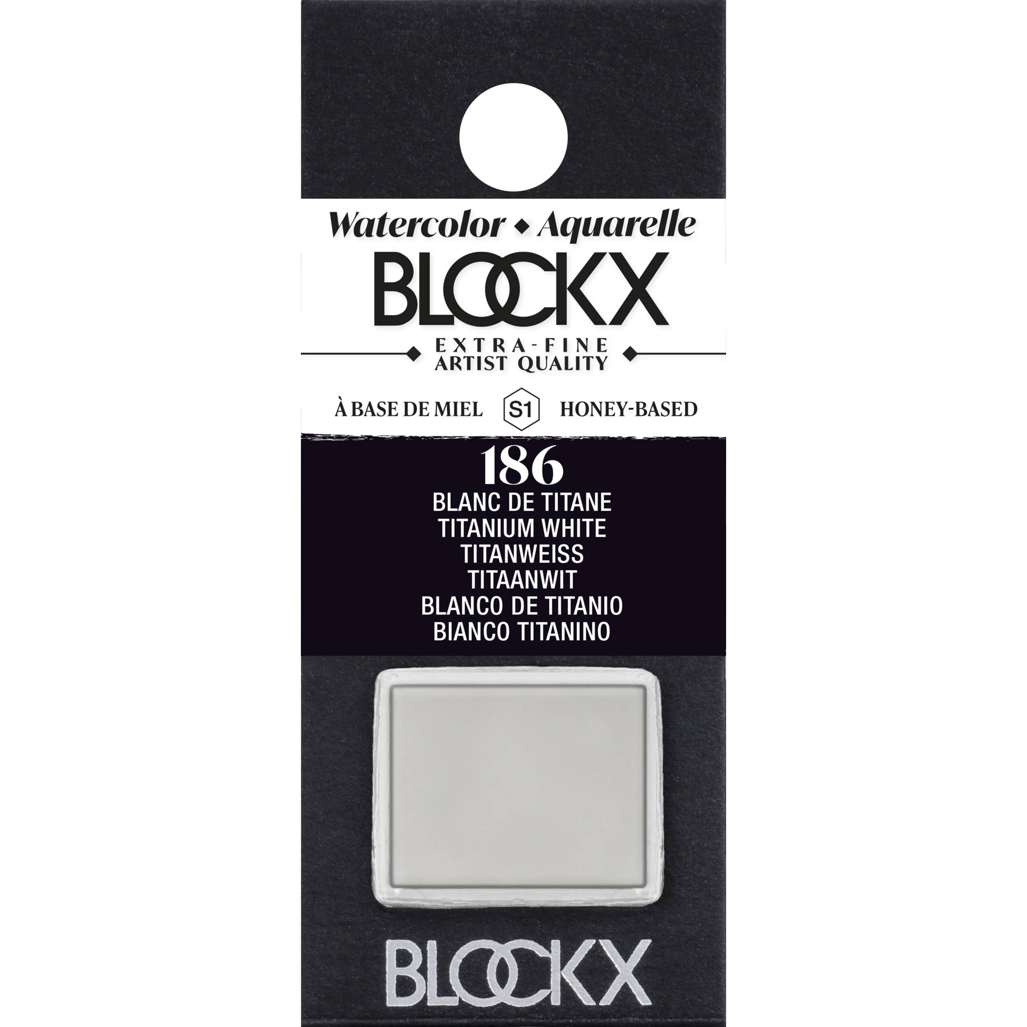 Blockx 3x Aquarellfarbe, Titanweiß - 1/2 Näpfchen 1,5ml - Titanweiß 41186BXC
