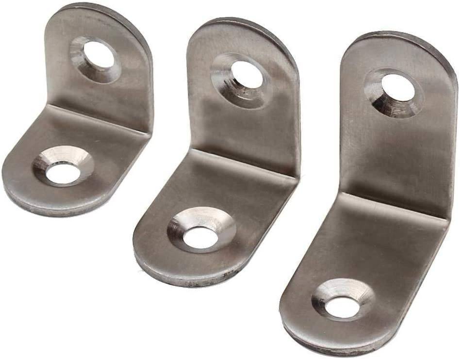 10x Edelstahl Winkelverbinder Lochwinkel Verbinder Holzverbinder Halter 4-01 30x30x16mm
