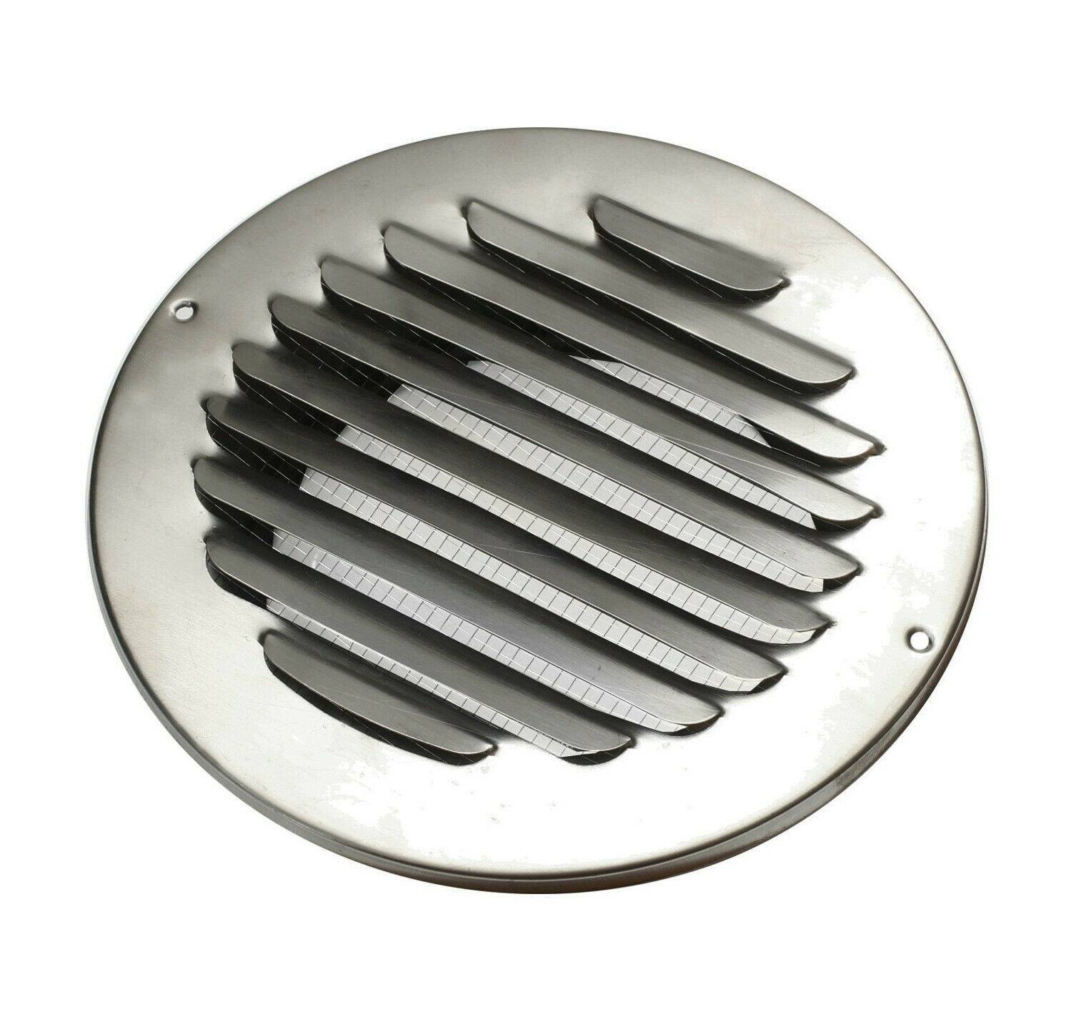 Edelstahl Ablufthaube Lüftungsgitter Wetterschutzgitter Lufthaube Lamellengitter A Ø150mm