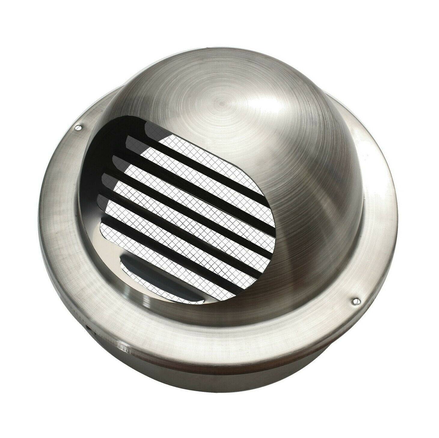 Edelstahl Ablufthaube Lüftungsgitter Wetterschutzgitter Lufthaube Lamellengitter B Ø300mm