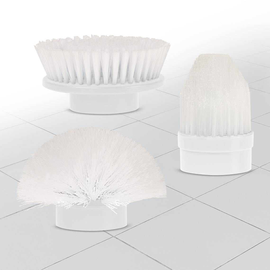Hurricane Spin Scrubber Ersatzbürsten - 3 unterschiedliche Bürstenaufsätze für den Hurricane Spin Scrubber