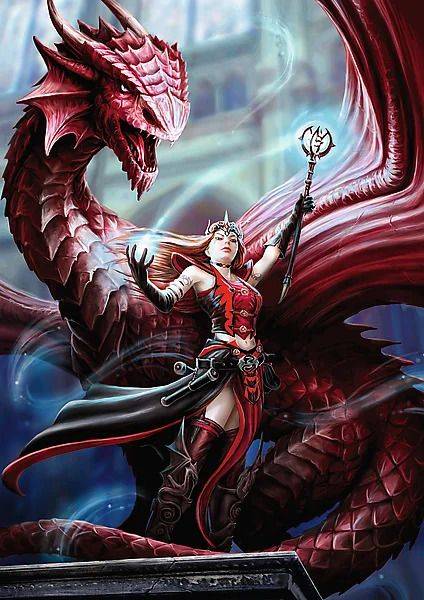 Anne Stokes, Scharlachroter Magier, 1000 Teile Puzzle