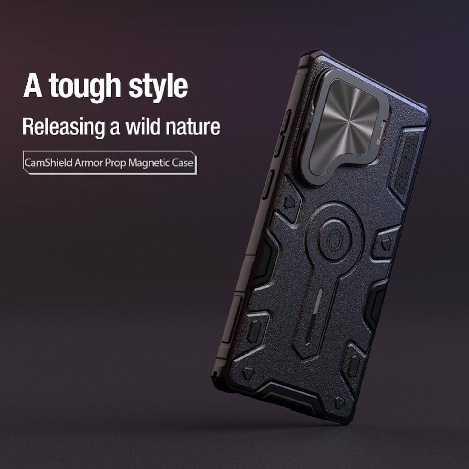 Für Samsung Galaxy S25 Ultra Black Rhino Kamera Shield MagSafe PC Hülle Schwarz