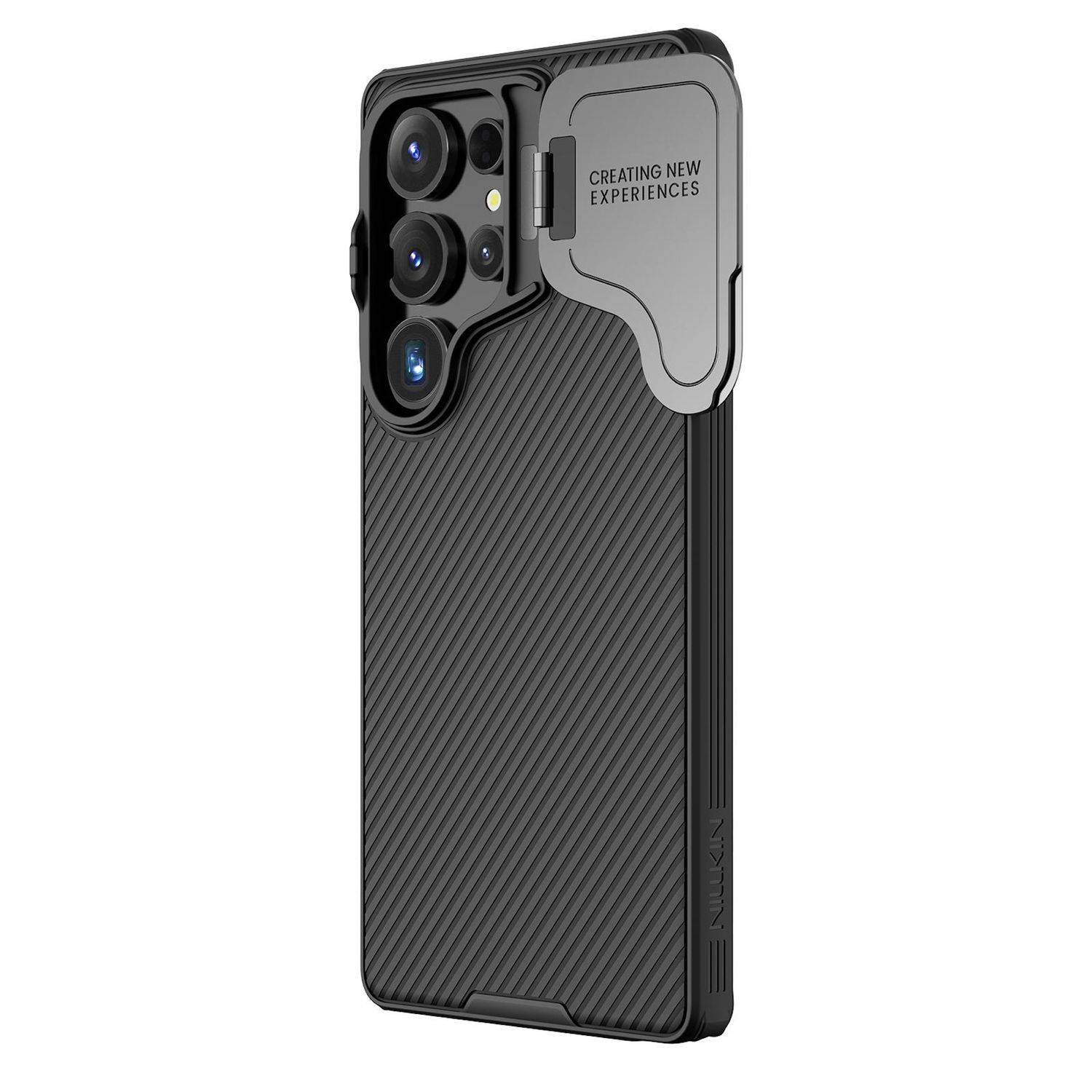 Für Samsung Galaxy S25 Ultra Design Kamera Shield MagSafe PC Hülle Cover Schwarz